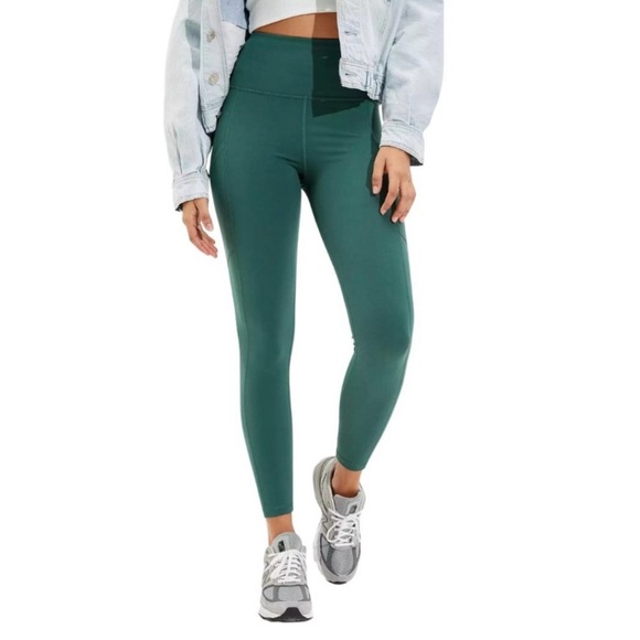 American Eagle The Everything Pocket Legging, Green, Size Large Regular - Picture 1 of 15